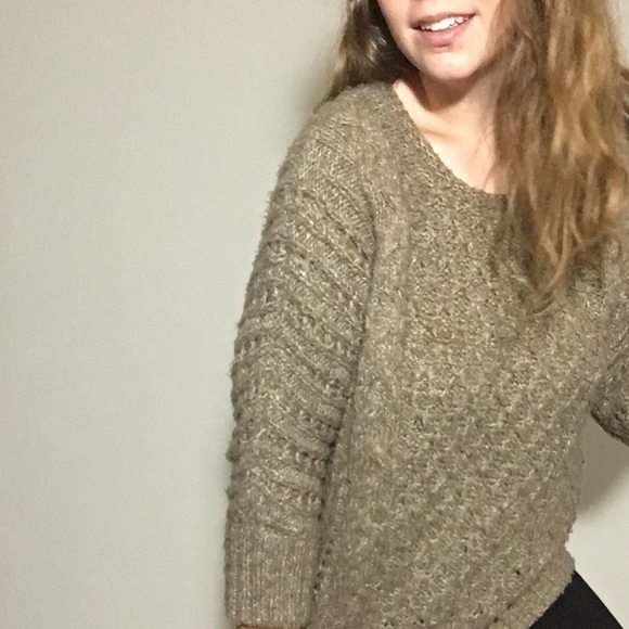 • SOLD // chunky LOFT cotton blend sweater with zipper • - Picture 8 of 8